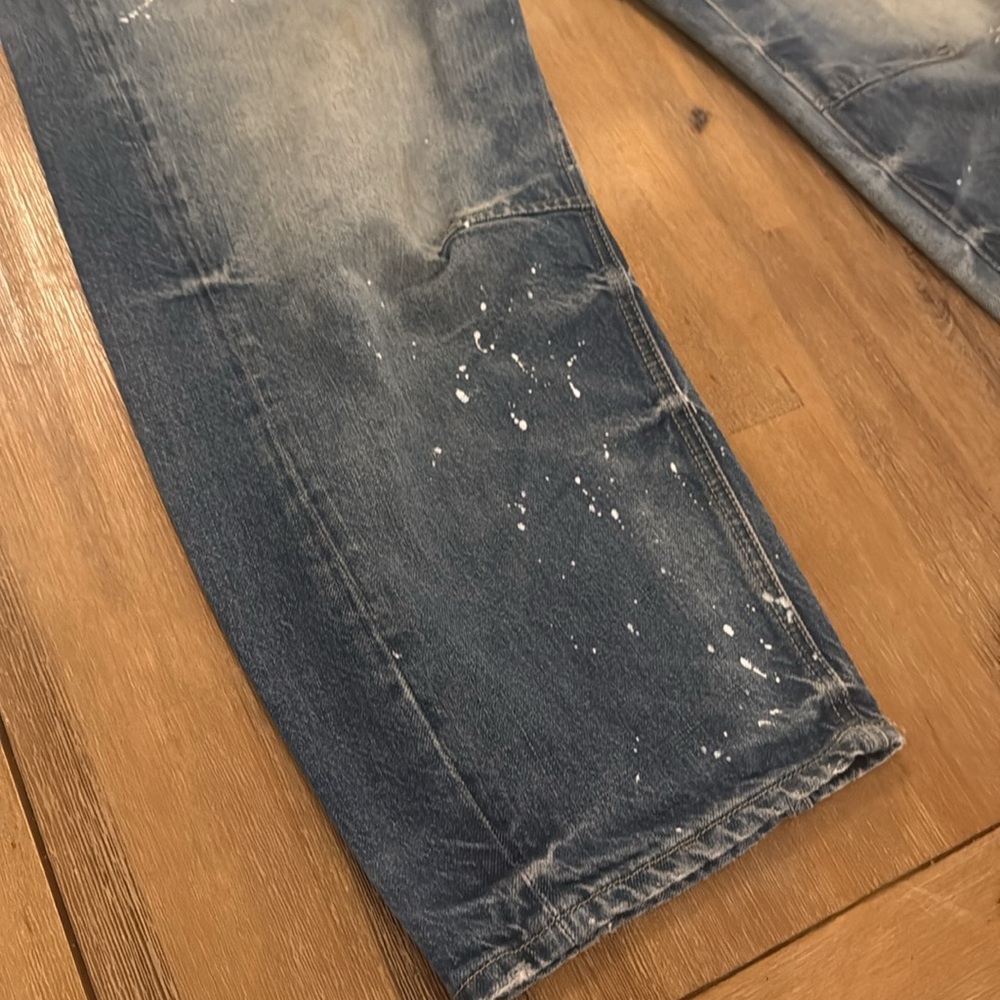 Free People “we the free” paint splatter barrel jeans size 28 - Picture 3 of 6